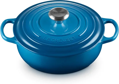 Vista 11 de Le Creuset Horno Sauteuse Signature de hierro fundido esmaltado, 3.5 cuartos, Caribe