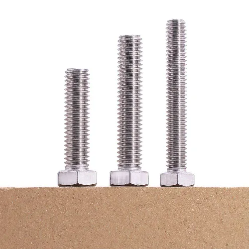 Vista 5 de Pernos de cabeza hexagonal M5-0.031 x 0.472 in (50 unidades), acero inoxidable 304 18/8, pernos de cabeza hexagonal resistentes y duraderos