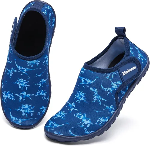 Vista 3 de Limberun Zapatos de agua para niños pequeños, zapatos para piscina y playa Hdk3302-dinosaurio