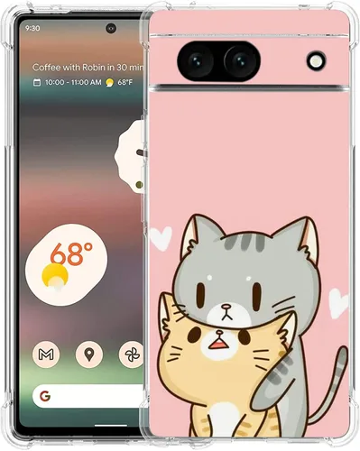 Vista 23 de Funda para Google Pixel 7a, diseño de mariposas azules, rosas, protección contra caídas, a prueba de golpes, TPU de cuerpo completo, resistente a