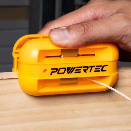 Vista 13 de Juego de cinceles de madera POWERTEC de 3 piezas - Cinceles de banco de borde biselado de 1", 3/4" y 1/2" con tapa de golpe, hojas de acero al cromo