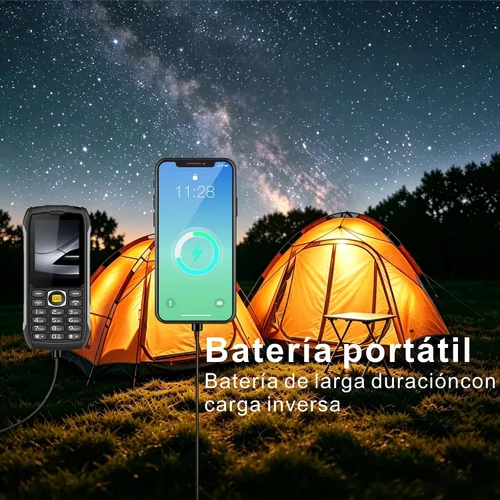 Vista 4 de Teléfono robusto 4G desbloqueado,Pantalla de 2,8", IP68,4500mAh