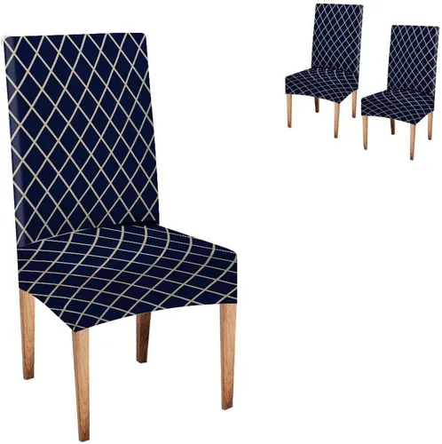 Vista 241 de CAPSCEOLL Christmas Dining Chair Covers,Snowflakes Festive Winter Pattern Stretch Chair Covers for Dining Room Set of 2 Washable Spandex Parson