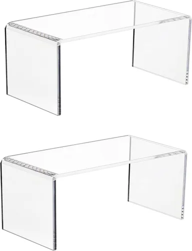 Vista 6 de CLAY TONIC 2 PC 12 "Grande Claro 0.197 in Espesor Acrílico Display Risers