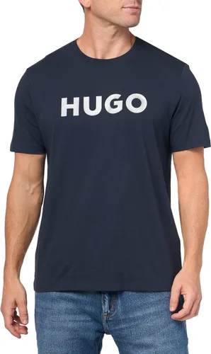 Vista 77 de Hugo Men's Print Logo Short Sleeve T-Shirt Blanco