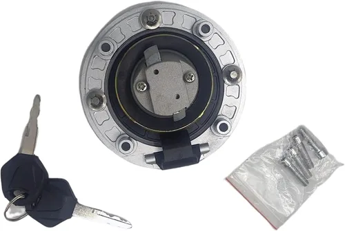 Vista 4 de Tapa de Cubierta del Tanque de Combustible de Gas con Llave de Bloqueo Compatible Para Suzuki GSX400 GSX600 GS500 GS600F GSXR600 GSXR750 GSXR1000