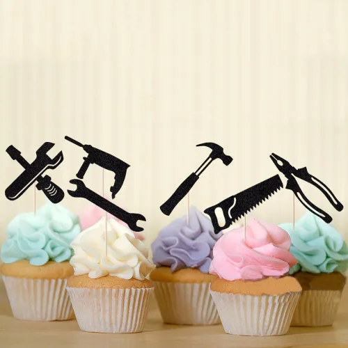 Vista 5 de 12 piezas de herramientas para cupcakes, decoración de pastel de cumpleaños