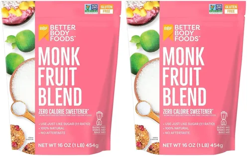 Vista 5 de BetterBody Foods Golden Monk Fruit Sweetener Blend - Mezcla de edulcorante de fruta del monje dorada, sustituto del azúcar, cero calorías, apto