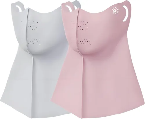 Vista 7 de Summer Cooling Neck Gaiter Face Mask for Women, UPF 50+ UV Protection, Breathable Ice Silk Sun Protection Mask