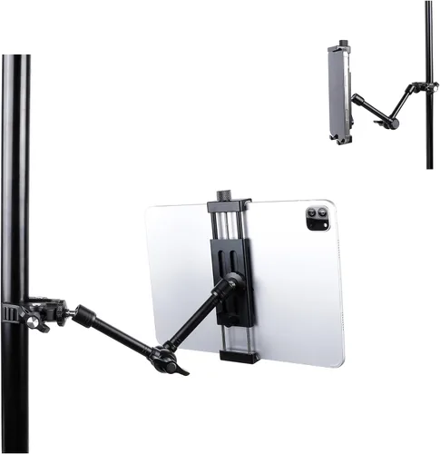 Vista 7 de Soporte de tableta de aleación de aluminio con cabezal de bola de 1 pulgada - Soporte giratorio para tableta 360 para iPad y otros dispositivos