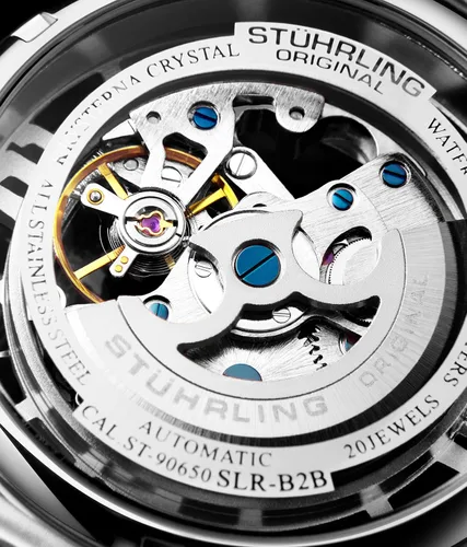 Vista 6 de Stuhrling Original Skeleton Watches for Men - Mens Automatic Watch Self Winding Mens Dress Watch - Mens Winchester 44 Elite Watch Mechanical Watch