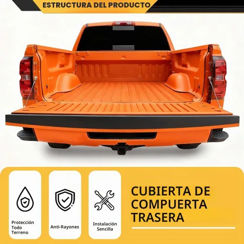 Vista 5 de CNNELL Tapa de moldura para portón trasero, protector superior de moldura compatible con Chevy Silverado GMC Sierra (1500) 2014-2018/Compatible