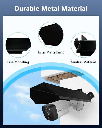 Vista 8 de OOSSXX Cámara de seguridad universal Sun Rain Cover Shield Protective Roof
