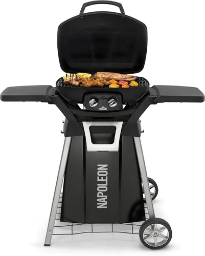 Vista 3 de Napoleon TravelQ - Accesorio para parrilla de barbacoa, soporte para PRO285, bandeja de condimentos de acero inoxidable, abridor de botellas