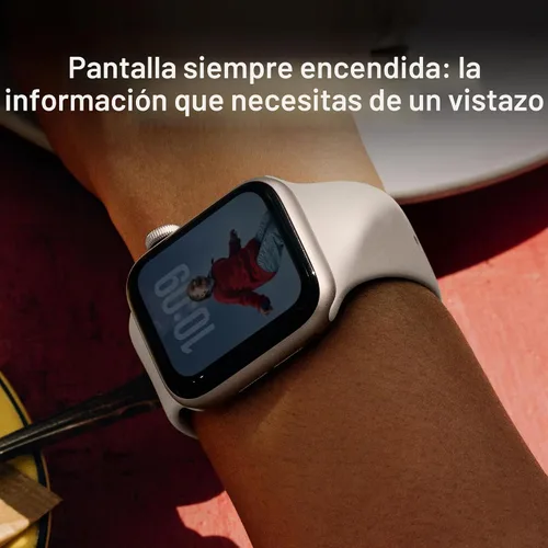 Vista 4 de Apple Watch SE 3 [GPS 1.575 in] Smartwatch con caja de aluminio medianoche con correa deportiva de medianoche - S/M. Monitores de fitness y sueño