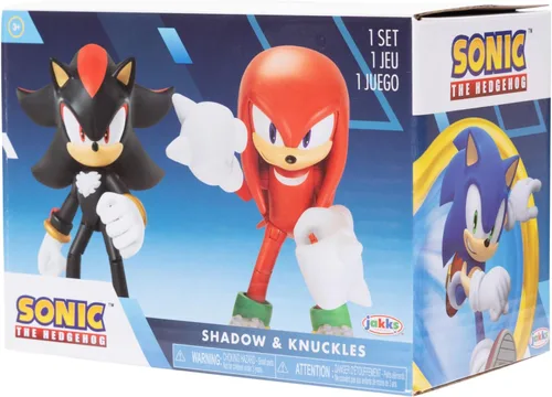 Vista 9 de Sonic, el erizo - Pack de 2 figuras de acción de 4 in de Knuckles y Shadow