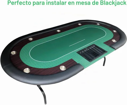 Vista 6 de Yuanhe Poker Chip Tray Holder - Blackjack Casino Poker Mesa Dealer Chips Rack Inserto