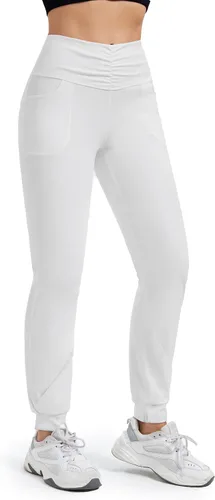 Vista 6 de Blaosn Pantalones deportivos fluidos para mujer con bolsillos, pantalones deportivos de yoga, entrenamiento, leggings casuales para descansar, ropa