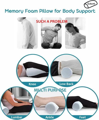 Vista 7 de Almohada cervical para dormir – Cilindro cervical de yoga refrescante con funda lavable, soporte de espuma viscoelástica para aliviar el dolor