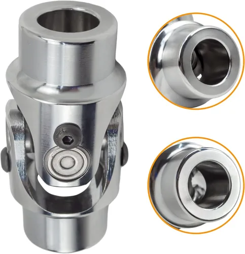 Vista 8 de 3/4" redondo x 3/4" redondo eje de dirección único junta universal U 3/4" redondo a 3/4" redondo negro eje de dirección acoplamiento universal 35°