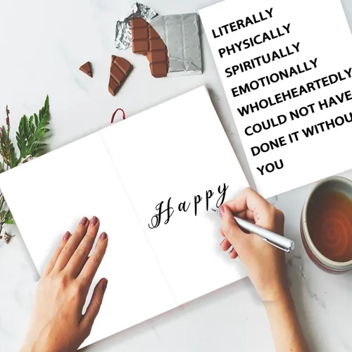Vista 5 de YiKaLus Divertida tarjeta de agradecimiento para compañeros de trabajo mentores, grandes ideas de regalo de agradecimiento para mujeres y hombres