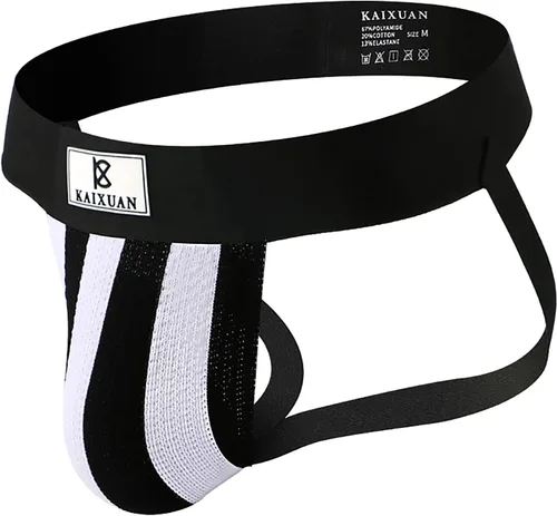 Vista 2 de Jock Strap - Correa de malla ancha para hombre, ropa interior masculina suspensorio, soporte atlético para vasectomía de gimnasio