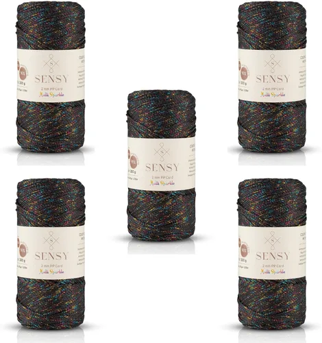 Vista 136 de Sensy Premium 2mm 229.5 metros de cuerda de poliéster 100% cordón de polipropileno Cordón de macramé 2mm Cordón para bolso de crochet Hilo