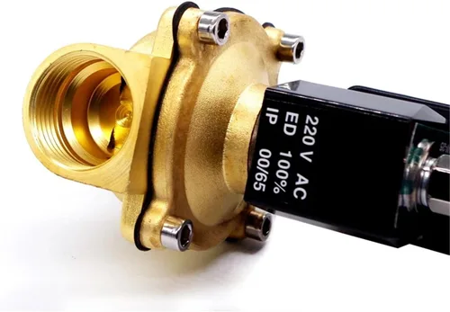 Vista 5 de Water Air Solenoid Valve with Timer 220v 110v 24v Normally Closed 3/8 1/2 3/4 1-1/4 1.5 2 Brass Valve(1",BSP_24VAC_80 Degrees Celsius)