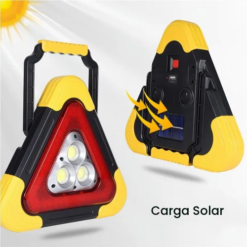 Vista 5 de Triángulo de seguridad de carga solar del triángulo de la emergencia del LED 2pcs 5 modo