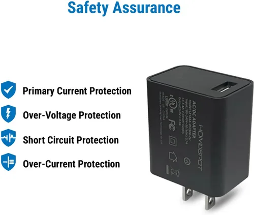 Vista 4 de Fuente de alimentación con certificación UL 5V3A con interruptor 2.5A 2A 1.5A 1.5A 1A Adaptador de CA de carga rápida con interruptor de encendido