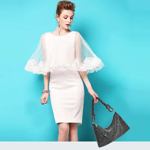 Vista 9 de WLLWOO WLLWOO Bolsos de mano con diamantes de imitación para mujer, bolsos de noche elegantes, bolsos cruzados brillantes para fiesta, club, boda