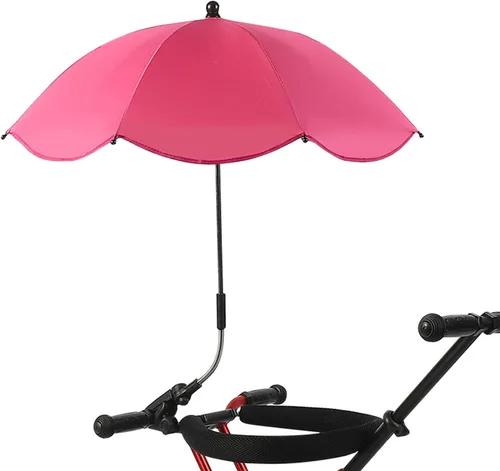 Vista 16 de TITA-DONG Paraguas para silla con abrazadera, silla de playa ajustable universal, con protección UV, sombrilla para silla de patio, silla de playa