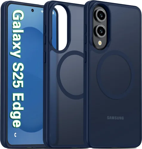 Vista 17 de Oterkin Funda magnética para Samsung Galaxy A17 mate, funda de teléfono A17 compatible con MagSafe esmerilada, translúcida, a prueba de golpes Negro