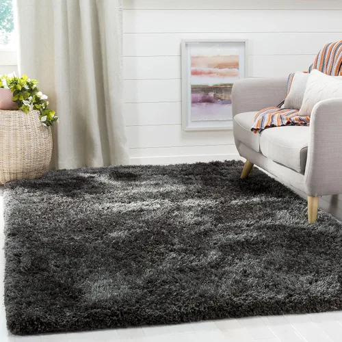 Vista 8 de SAFAVIEH Supreme Shag Collection SGS621C - Alfombra de área sólida hecha a mano de 3 x 5 pies, color beige, de 1.5 pulgadas de grosor