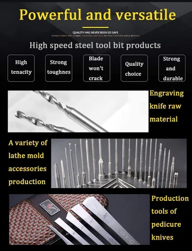 Vista 7 de Utoolmart Broca de herramienta de torno HSS 0.079 in x 0.787 in x 11.811 in Torno cuadrado Torno Herramienta de torneado en blanco de acero de alta