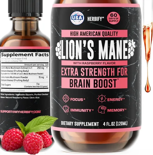 Vista 12 de Suplemento de hongos – Lions Mane Reishi Cordyceps Chaga Turkey Tail Inulina y más hongos para apoyo inmunológico, energía – Suplementos cerebrales
