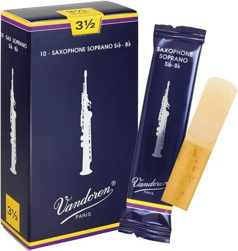 Vista 10 de Vandoren SR203 - Cañas tradicionales para saxofón soprano Fuerza 3; Caja de 10
