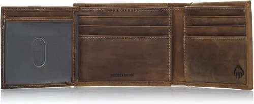 Vista 29 de WOLVERINE Billetera plegable de lona/cuero para hombre