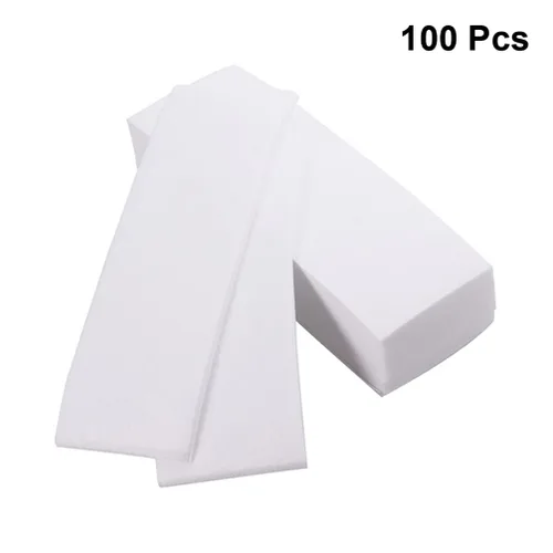 Vista 2 de ROSENICE 100pcs cera tiras papel profesional facial cuerpo depilación depiladora no tejida depiladora