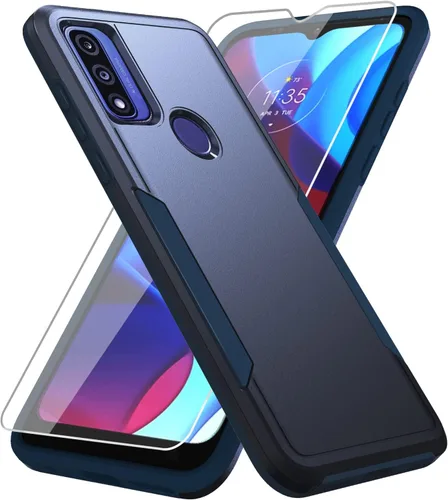 Vista 11 de Funda protectora resistente a prueba de golpes para Moto G Play 2023, Moto G Pure/Moto G Power 2022, con protector de pantalla, prueba de caídas