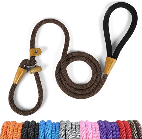 Vista 12 de lynxking Correa Deslizante para Perros de 5 6 8 PIES Correa de Entrenamiento para Perros Resistente de Servicio Pesado Trenzada Sin Tirones Correa