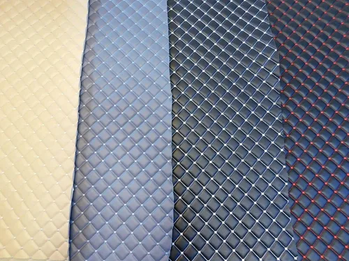 Vista 2 de Patrón de diamante de puntada JDM VIP coche interior material para tapicería DIY 1 yarda x 1.5 yardas