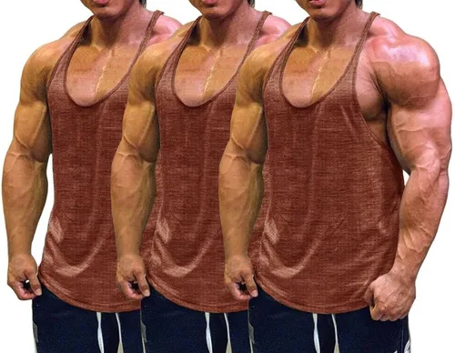 Vista 9 de Muscle Cmdr Camisetas sin mangas para hombre, para fisicoculturismo, gimnasio, entrenamiento, running, T-Shirts atléticas de secado rápido