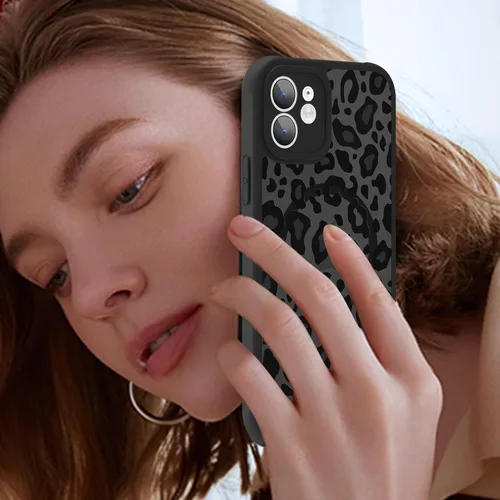 Vista 5 de KANGHAR - Funda para iPhone 11 [Compatible con Magsafe] Patrón estampado de leopardo Lindo guepardo Funda protectora magnética para niñas, mujeres