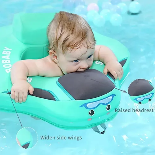 Vista 2 de Mambo - Flotador de piscina para bebé no inflable con asiento seguro para niños de 3 a 24 meses