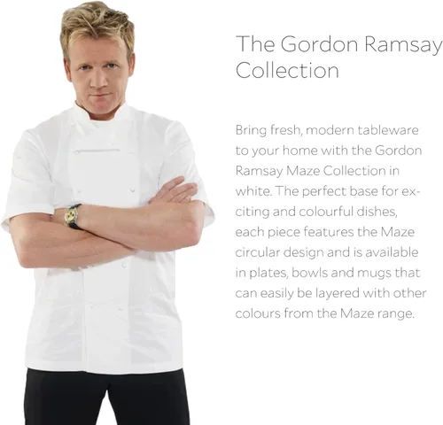 Vista 7 de Royal Doulton Exclusivo para Gordon Ramsay Maze - Juego de vajilla blanca de 16 piezas Blanco
