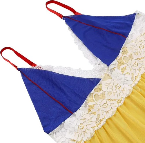 Vista 4 de Donnalla - Conjunto de lencería sexy para mujer, tallas grandes, 2XG, 3XG, 4XG, babydoll de encaje con copas divididas