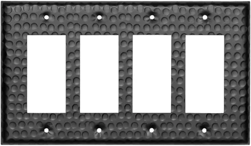 Vista 23 de Monarch Abode placa de pared basculante de una banda, placa de pared de cobre puro martillado a mano para un solo interruptor, cubierta decorativa