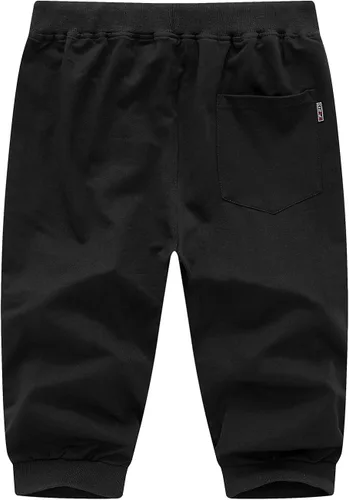 Vista 4 de Dr.Cyril Pantalones cortos de 34 para hombre, pantalones capri de algodón elástico por debajo de la rodilla, pantalones cortos de entrenamiento