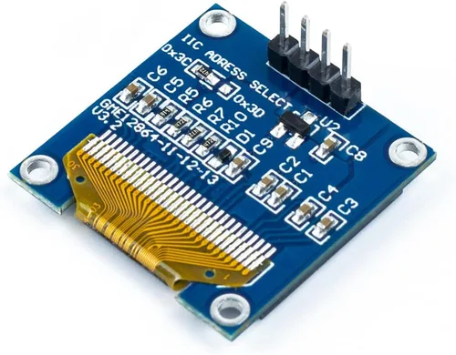 Vista 7 de Hosyond 5 Piezas 0.96 Pulgadas OLED I2C IIC Módulo de Pantalla 12864 128x64 Píxeles SSD1306 Mini Pantalla OLED Autoluminiscente Compatible con Azul